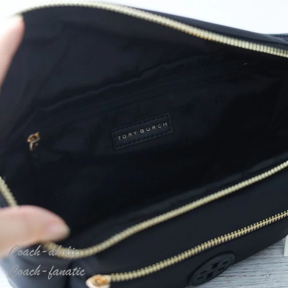 NWT Tory Burch Nylon Belt Bag Fanny Pack Crossbody in Black - Picture 10 of 11